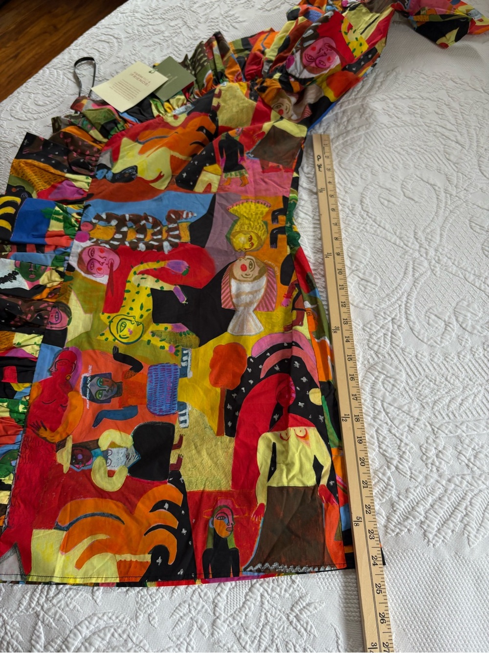 NWT Farm Rio Ana Leovy print One Shoulder Mini dress artsy vibrant size M - Picture 10 of 14